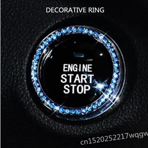 Crystal Car Engine Start Stop Ignition Key Ring For Toyota Prius RAV4 4Runner Avalon Camry Corolla FJ Cruiser Highlander