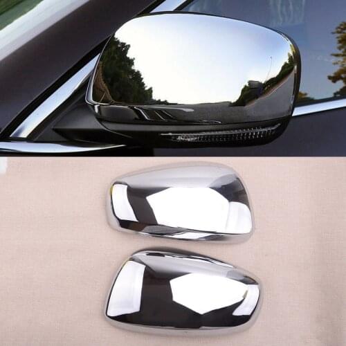 CITALL 2pcs Car Side Rearview Mirror Cover Trim Cap Plastic Fit For Renault Kadjar 2015 2016 2017 Silver