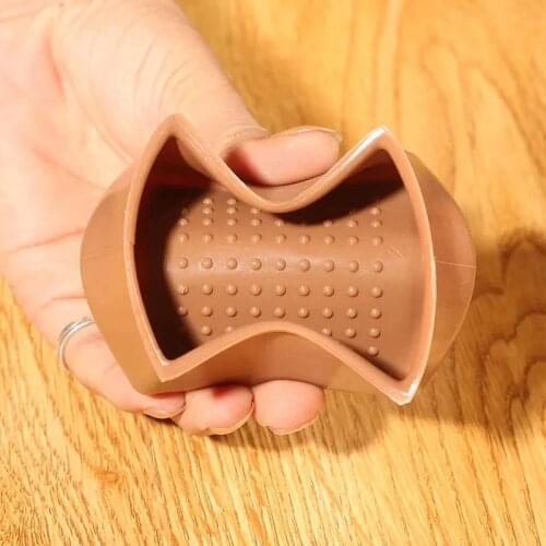 Square Silicone Furniture Leg Cover 4 Pieces Chair Foot Covers Multiple Styles Table Feet Caps Floor Protectors Stool Leg Pad