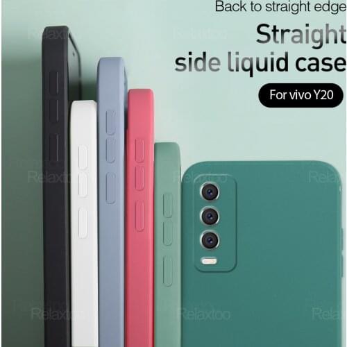 Liquid Silicone Matte Sofe Cases Cover For Vivo Y20 Y20i Y20S Y12S Y11S Y30 On Vivi Y 20 12 11 30 S i Shockproof Coque Fundas
