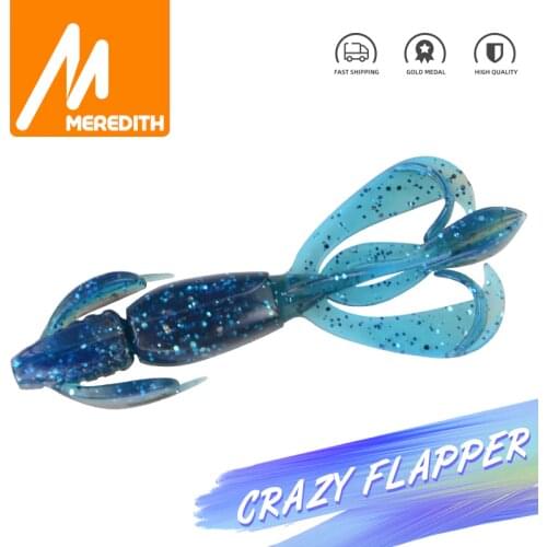 MEREDITH 70mm Crazy Flapper Fishing Lures Huge Tentacles Fishing Baits Carp Soft Lure Fishing Lifelike Shrimp Isca Artificiais