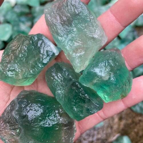 100g Large Size Natural Green Fluorite Gravel Raw Mineral Stone Healing Crystal Feng Shui Witchcraft Supplies Home Decoration