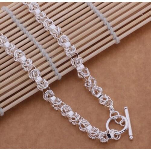 Wholesale Fashion Jewelry Necklace For Women Lady Wholesale Charm Silver Color Fashion Jewelry Pendant AN616/aiqaizxa