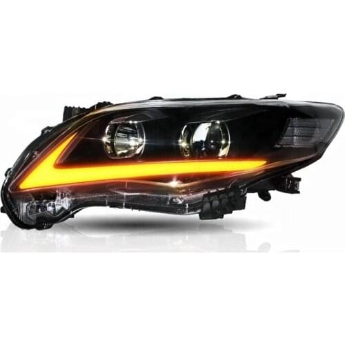 Goodmolds wholesales factory manufacturer led Sequential head lamp 2011 2012 2013 headlight For Toyota corolla