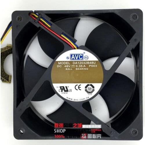 Genuine DA12032B48U 12 cm 12032 48V 0.35A double ball cooling fan equipment