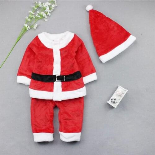 Christmas Hat Dress Cloth Children Christmas Cosplay Costume Jumpsuit Suit baby boy girl Xmas party dress children kid clothes