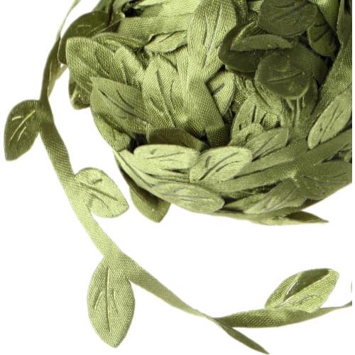 5M/16.4feet Silk Wreath Green Leaf Iron Wire Artificial Flower Vine In Rattan for The Car Decoration DIY Wedding Flo