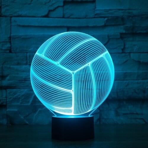 Sports Volleyball 3d Stereo Night Desk Lamp Amazon Explosion Creative Led Table Lamp Lovely cartoon childrens toys Table Lamps