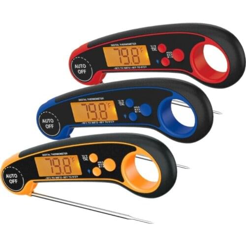 H58B Instant Read Meat Thermometer Waterproof Digital Food Thermometer with Backlight, Magnet, Calibration
