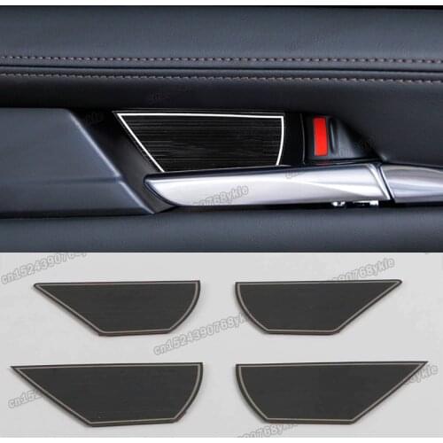 Lsrtw2017 carbon fiber car gear panel trims for mazda 3 axela mazda3 2013 2014 2015 2016 2017 2018 2019 bm interior accessories