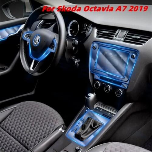 For Skoda Octavia A7 2019 Car GPS Navigation Protective Film LCD Screen TPU Protective Film Screen Protector Decoration Stickers