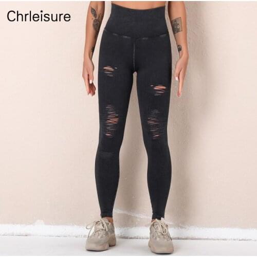 CHRLEISURE Running Leggings Gym Women Workout High Waist Sport Leggings Fitness Female Push Up Solid Color Fashion Legging