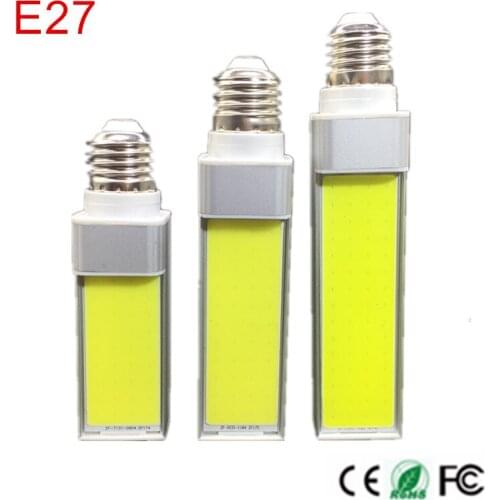 1Pcs 10W 12W 15W Light High power Horizontal plug lampada E27 White LED Bulb Table lustre lamp COB AC85-265V 110V 220V