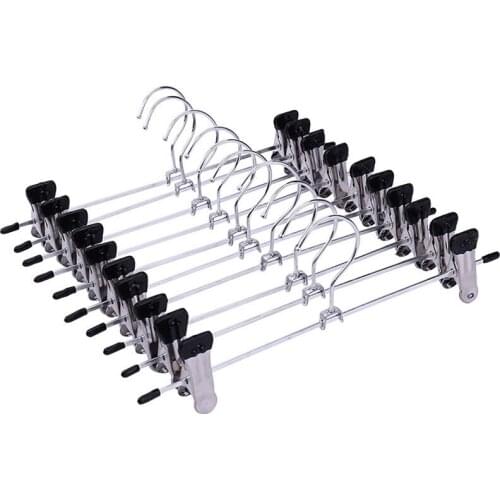 1pc Household Black Scarf Tie Wardrobe Hanger Rack Skid Trousers Pants Hanger