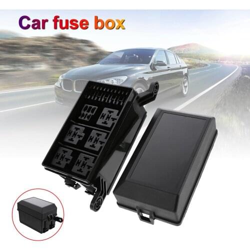 12 Slots Relay Box 6 Relays 6 ATC/ATO Automotive Fuse Relay Holder For Automotive Accessories Dropshipping Fast Delivery