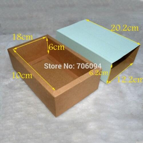 18*10*6CM,20pcs/lot,Cosmetic Light blue corrugated paper box Brown kraft handmade gift boxes,Essential oil box,custom box logo