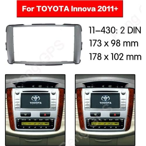 2 DIN Car Radio stereo Fitting installation adapter fascia For TOYOTA Innova 2011+ frame Audio