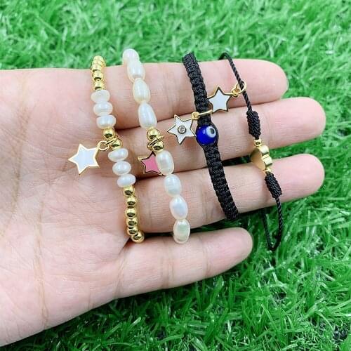 2021 Fashion Adjustable Five Pointed Star Enamel Adjustable Bracelet