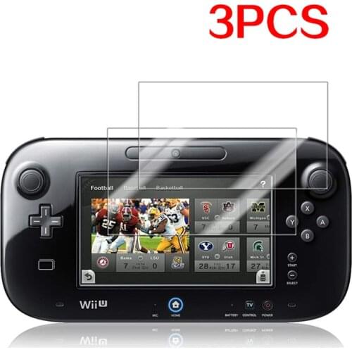 3Pc HD Protective Tempered Glass For Nintendo Wii U Screen Protector For Nintendo Wii U Protection Film