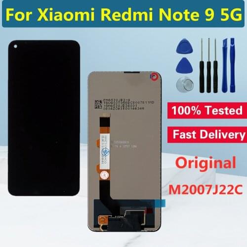 6.53" Original For Xiaomi Redmi Note 9 5G LCD Display Touch Screen Digitizer For Xiaomi Redmi Note 9 5G M2007J22C LCD Screen
