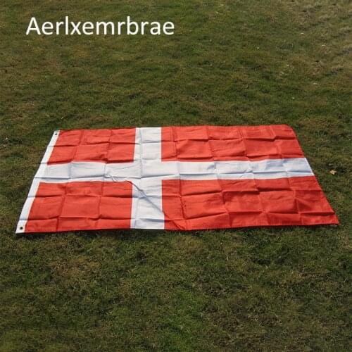 Free Shipping aerlxemrbrae flag 90*150cm The Denmark Flag Polyester Flag 5*3 FT High Quality