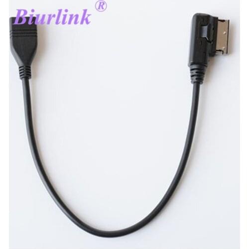 Biurlink Car Media-IN Interface Port Audio input USB Cable Adapter for Mercedes Benz