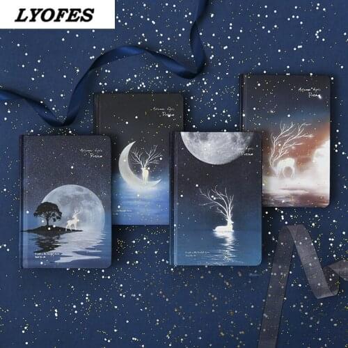 Sketchbook Notebooks Diary Drawing Books Daily Notepad Cat Deer Illustrations 128 Sheets Paper Book Office School Supplies Gifts