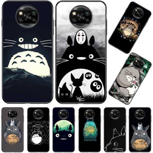 Case for Xiaomi Poco X3 NFC F2 M3 Shell Cover For Mi 11 10T Note 10 9 SE Pro 8 Lite 5G Phone Coque Cute Totoro Ghibli Anime