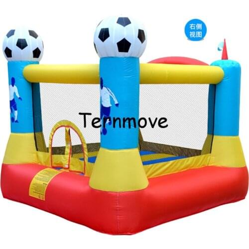 Child inflatable indoor playground trampoline inflatable football Bounce House with Blower Jump 'n Slide Bouncer jumper