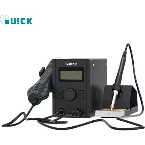QUICK 715 Electric Heating Tools 2 in 1 Hot Air Gun and Soldering Iron Digital Display Soldering Station Heat Gun Soldering Tool