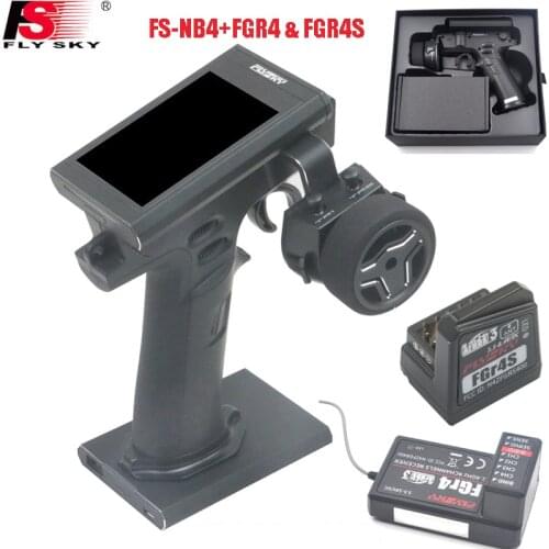 Flysky FS-NB4 2.4G 4CH Noble Radio Remote Control Transmitter w/FGR4 & FGR4S Receiver HVGA 3.5" TFT Color Screen for RC Car Boat