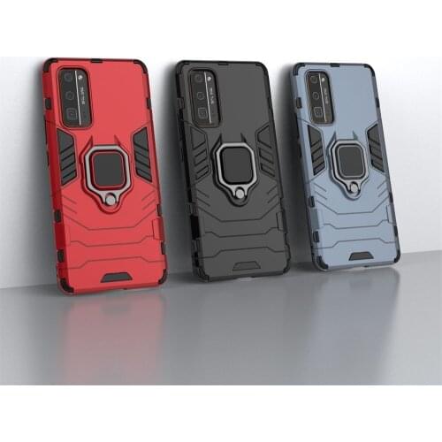 For Honor 30 30S Pro Plus Hybrid Hard PC+Soft TPU Armor Anti-Drop Case Rotating Ring Stand Holder Cover