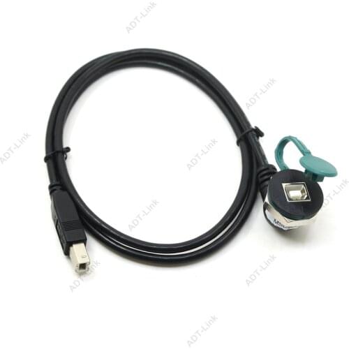 USB 2.0 B Type Male To Female Data Cable Angled Gooseneck elbow design USB Printer connector Adapter machine tools Panel mount