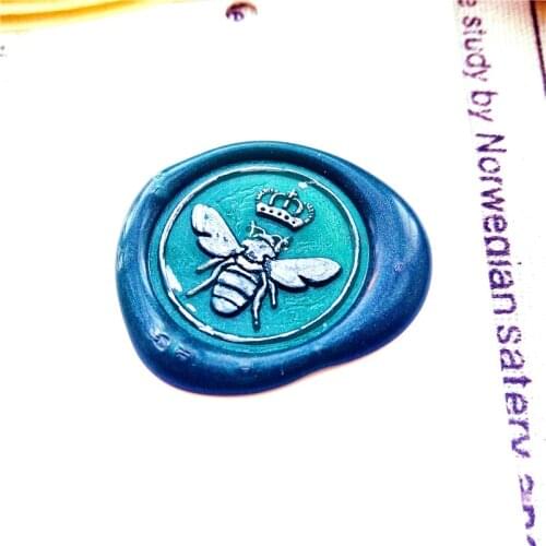 Crown Honeybee Wax Seal Stamp Kit Bee Wedding Invitation Sealing Wax Stamp Kits Custom Wax Seal Gift Box Package