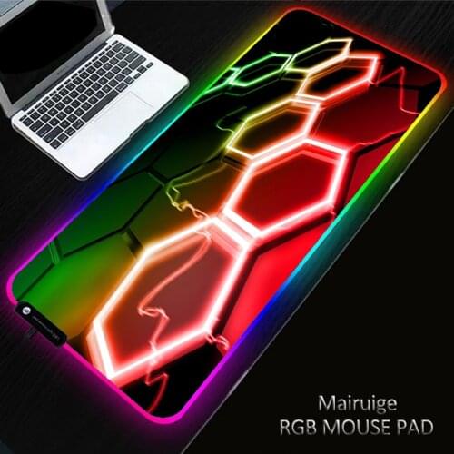 Best-selling 40*90CMCool Glowing Large RGB Non-slip LED Gaming Mouse Pad Accessories Laptop PC XXL Desk Mat Keyboard for Office