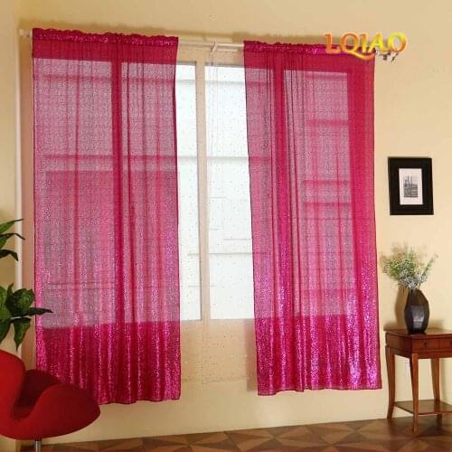 LQIAO Hot Pink Sequin Backdrop, Glitter Sequin Curtain, Fuchsia Photobooth Photography Background Wedding Decoration-M2020110