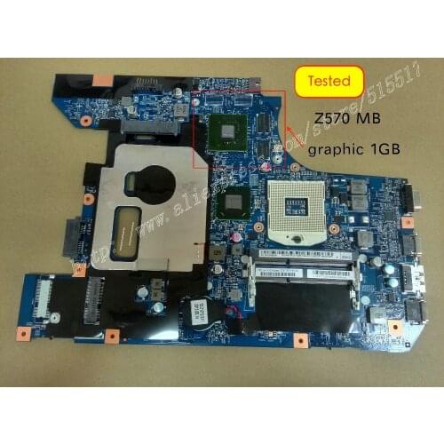 Free Shipping for Lenovo Z570 Notebook motherboard with NVIDIA GT520M GPU 1GB