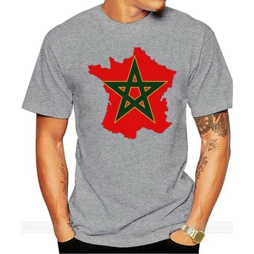 Fashion T Shirt France Morocco Maroc t shirt girl boy Short-Sleeve Humor hilarious mens t shirt tee black Natural