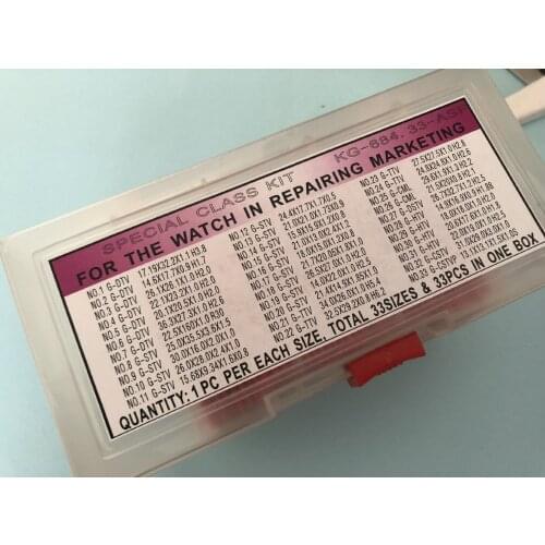 Free Shipping 33 PCs Special Glass Kit for the Watch in Repairing Marketing