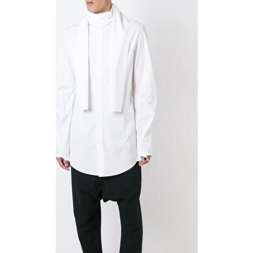 New mens stylist fashion French shirts wedding party dress shirts plus size costumes mens trend shirts