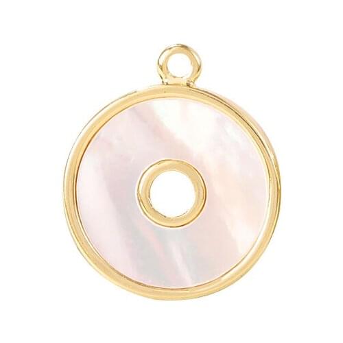 Factory Wholesale Gold Color Brass Round Charms Pendants Necklace Bracelet Earring Diy Jewelry Making Supplies Accessories