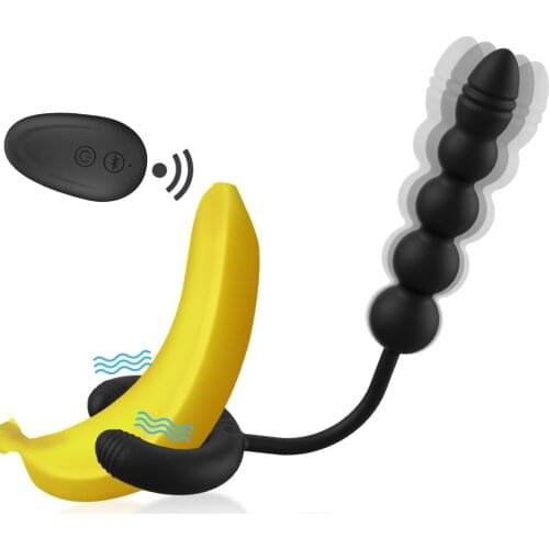 Penis Vibrator Erotic Adult Sex Toys Vibrating Cock Ring Erection Clit Stimulator Butt Plug Massager Juguetes Sexuales