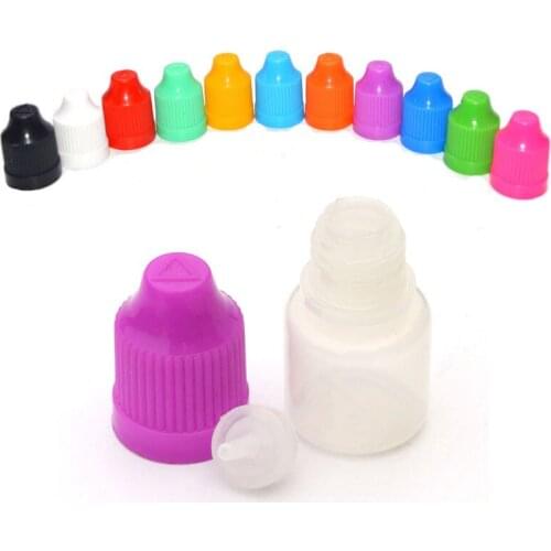 100pcs Empty 3ml Plastic Dropper Bottle With Childproof Cap And Long Tip For Liquid Container Soft PE Needle Vial