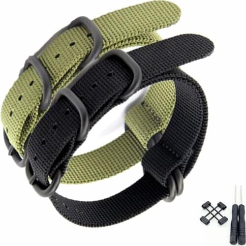 New For Suunto Core Nylon Diver Watch Strap Band Kit Lugs 5-ring PDV Clasp 24mm Zulu Watchbands + Adapters + Tools