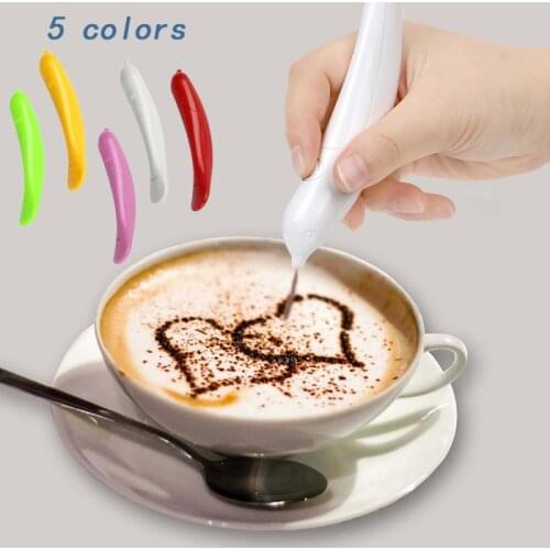 Coffee Carving Pen Baking Pastry Tool Cappuccino Art Pen Electrical Latte Art Pen For Coffee Cake Spice Pen Cake Decoration Pen