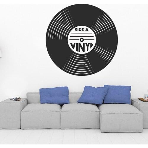 Music disc vinyl Wall sticker music fans Decals art decor mural home decor for living room bedroom wall tattoo wallpaper G897