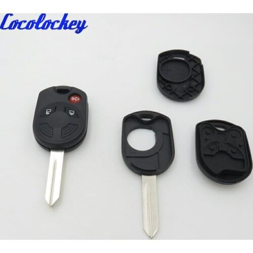 Cocolockey Replacement Key Shell Fob Case for Ford Remote Key 2012 2013 2014 2015 2016 2017 3 Button No Logo