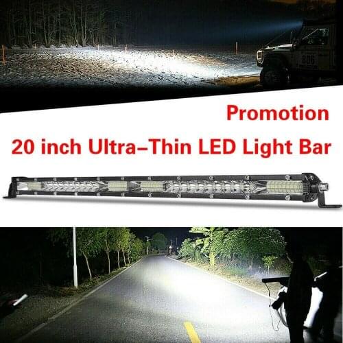 20in 180W Ultra-Thin LED Light Bar Combo Beam Super Slim ATV IP67 12V Waterproof