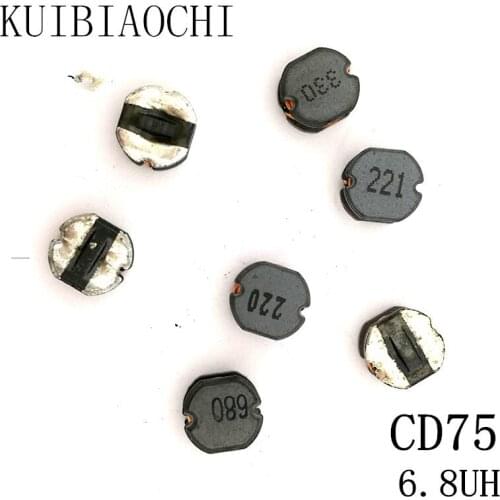 20pcs/LOT SMD Power Inductor CD75 6.8UH 6R8 7.8*7.0*5.0mm Unshielded winding inductor
