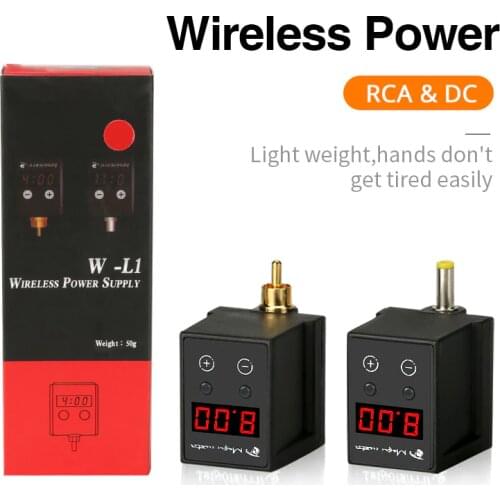 2019 New Professional Mini Wireless Tattoo Power Automatic Matching Motor Machine Power Supply RCA DC Interface Energy Efficient